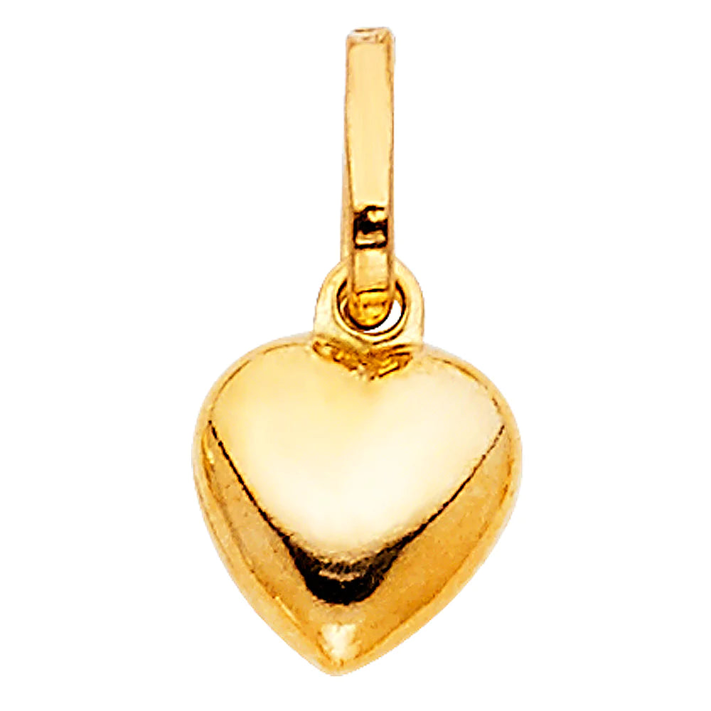 Gold Heart Charm Pendant Model-PT0446 - Charlie & Co. Jewelry