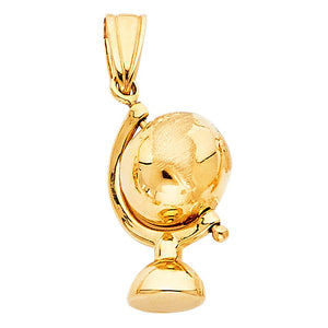 Gold Globe Pendant Model-469 - Charlie & Co. Jewelry