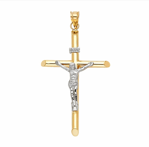 Gold Crucifix Cross Pendant Model-0847 - Charlie & Co. Jewelry