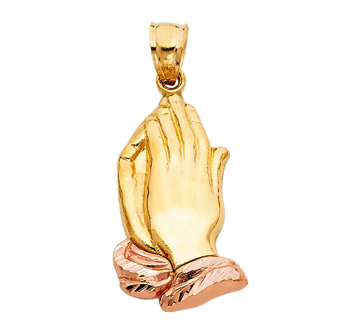 Praying Hands Religious Pendant Model-95 - Charlie & Co. Jewelry