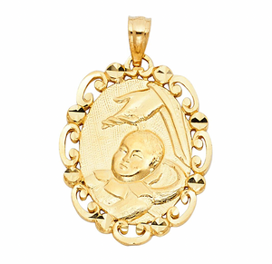 Gold Baptism Communion Pendant Model-1444 - Charlie & Co. Jewelry