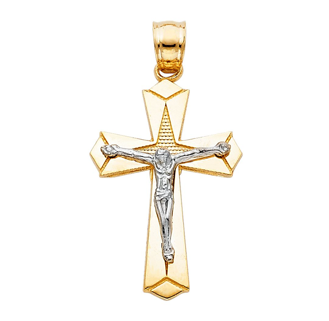 Gold Religious Crucifix Pendant Model-981 - Charlie & Co. Jewelry