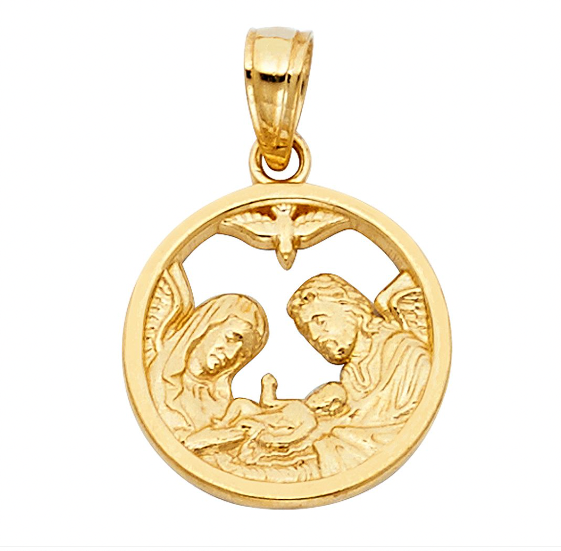 Gold Baptism Religious Pendant Model-243 - Charlie & Co. Jewelry