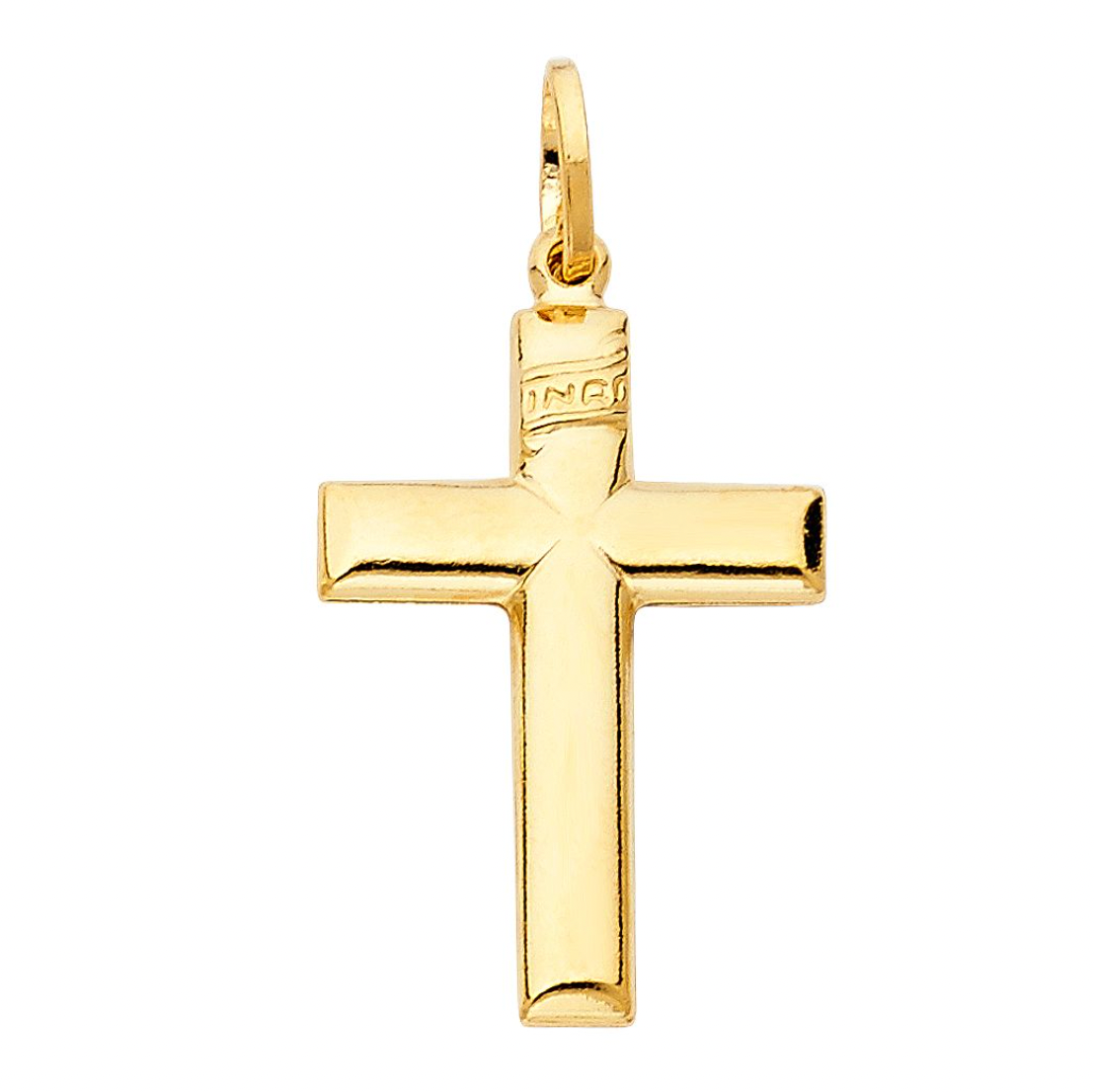 Classic Gold Cross Religious Pendant Model-0125 - Charlie & Co. Jewelry