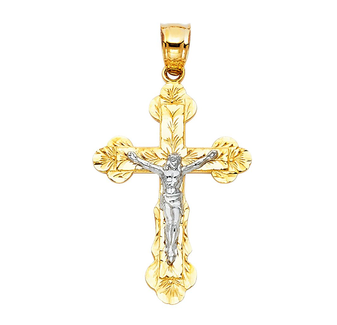 Gold Crucifix Cross Pendant Model-0863 - Charlie & Co. Jewelry