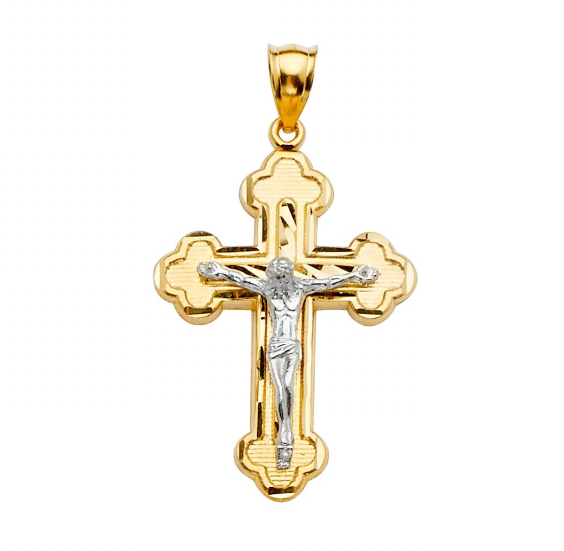 Gold Crucifix Cross Pendant Model-2185 - Charlie & Co. Jewelry