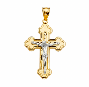 Gold Crucifix Cross Pendant Model-2185 - Charlie & Co. Jewelry