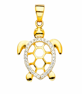 Gold Turtle Pendant Model-2331 - Charlie & Co. Jewelry