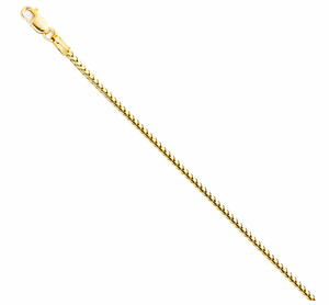 Gold 1.6mm Solid Franco Chain Model-0407 - Charlie & Co. Jewelry