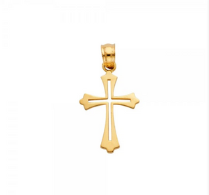 Gold Catholic Cross Pendant Model-120 - Charlie & Co. Jewelry