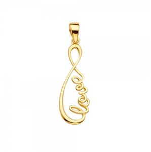 Gold Love Infinity Pendant Model-2370 - Charlie & Co. Jewelry