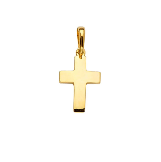 Gold Dainty Shiny Cross Pendant Model-2228 - Charlie & Co. Jewelry