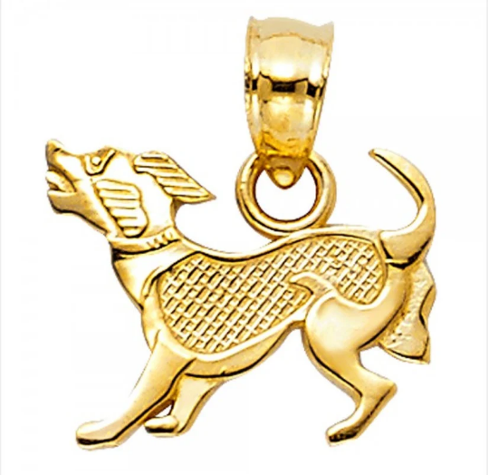 Gold Puppy Pendant Model-1658 - Charlie & Co. Jewelry