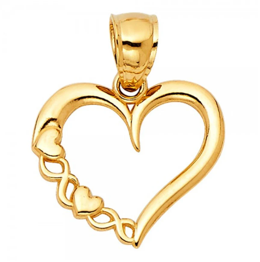 Gold Dainty Heart Pendant Model-1790 - Charlie & Co. Jewelry