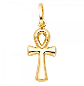 Gold Small Ankh Cross Religious Pendant Model-138 - Charlie & Co. Jewelry
