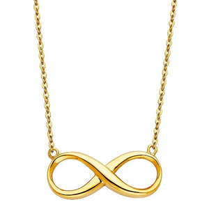 14K Gold Infinity Necklace Model-NK0211 - Charlie & Co. Jewelry