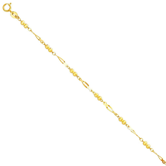 14K Gold Fancy Bracelet Model-AB0194 - Charlie & Co. Jewelry