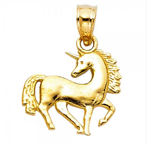 Gold Tiny Unicorn Pendant Model-1651 - Charlie & Co. Jewelry
