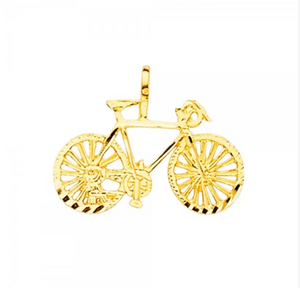 Gold Bicycle Pendant Model-2329 - Charlie & Co. Jewelry