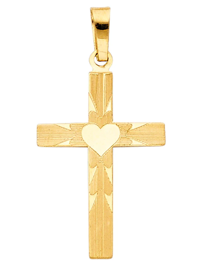 Gold Classic Beautiful Cross Pendant Model-0896 - Charlie & Co. Jewelry