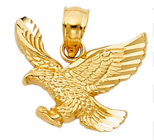 Gold Flying Eagle Pendant Model-1598 - Charlie & Co. Jewelry