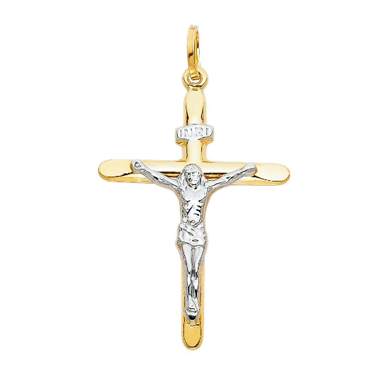 Gold Dainty Crucifix Cross Pendant Model-0009 - Charlie & Co. Jewelry