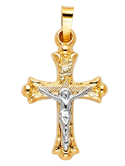 Gold Intricate Crucifix Cross Pendant Model-0874 - Charlie & Co. Jewelry