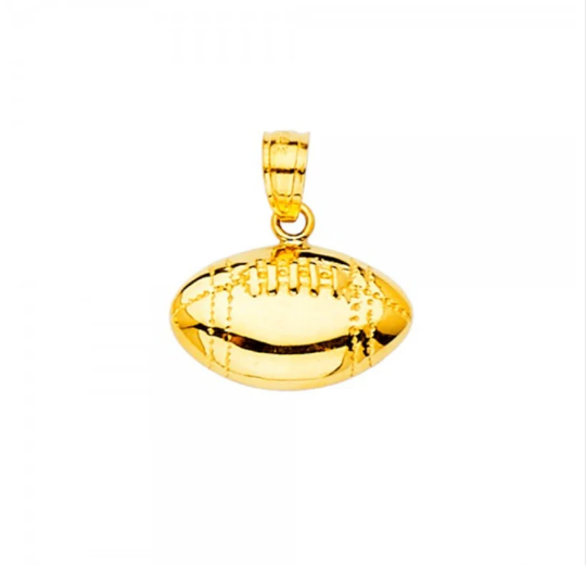 Gold Football Pendant Model-2336 - Charlie & Co. Jewelry