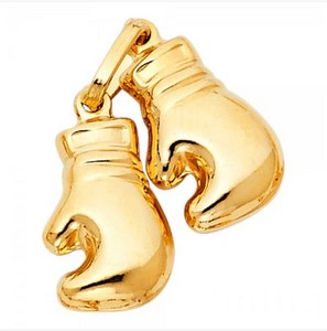 Gold Double Boxing Glove Pendant Model-480 - Charlie & Co. Jewelry