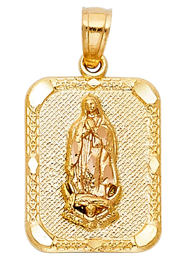Gold Virgin Mary Religious Pendant Model-1122 - Charlie & Co. Jewelry