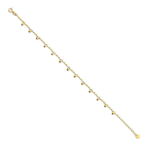 14K Gold Ball Beads Bracelet Model-AB0042 - Charlie & Co. Jewelry
