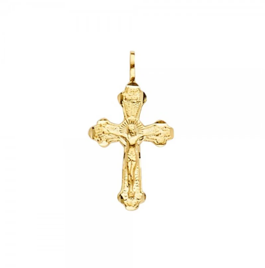 Gold Dainty Crucifix Cross Pendant Model-2200 - Charlie & Co. Jewelry