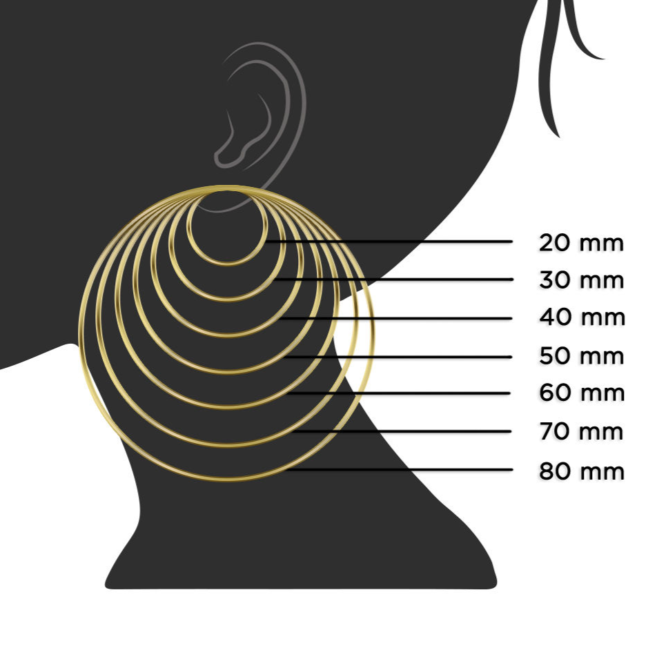Thick Diamond-Cut Hoop Earrings - 6 MM Thickness - ChaiCoJewelry