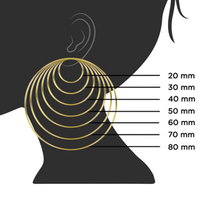 Plain Double-Hoop Earrings - 4 MM Thickness - ChaiCoJewelry