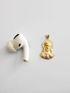 Gold 3 Colors Jesus Stamp Religious Pendant Model-320 - Charlie & Co. Jewelry