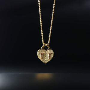 Pure At Heart Gold Cross & Jesus Pendant - Charlie & Co. Jewelry