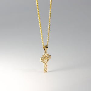 Gold Cross With Holy Spirit Dove Pendant Model-1462 - Charlie & Co. Jewelry