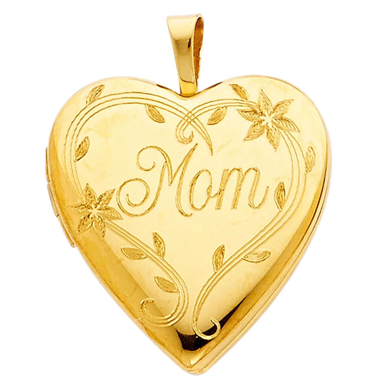 Gold Heart Locket Pendant Model-2027 - Charlie & Co. Jewelry