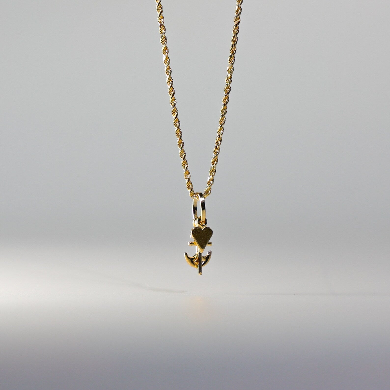 Gold Faith, Hope, Charity Pendant Model-462 - Charlie & Co. Jewelry