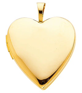 Gold Heart Locket Pendant Model-0610 - Charlie & Co. Jewelry