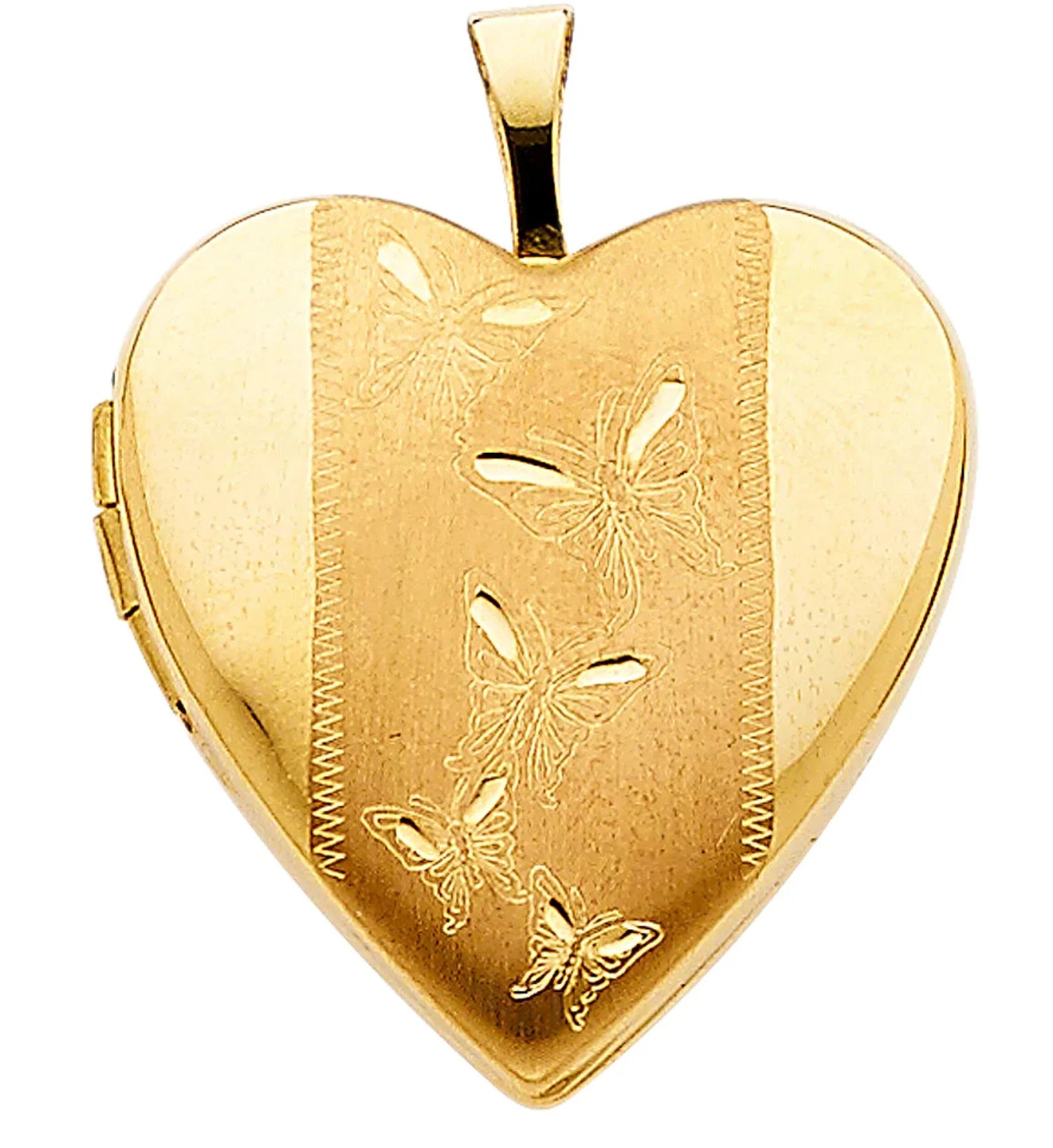 Gold Heart Locket Pendant Model-0617 - Charlie & Co. Jewelry