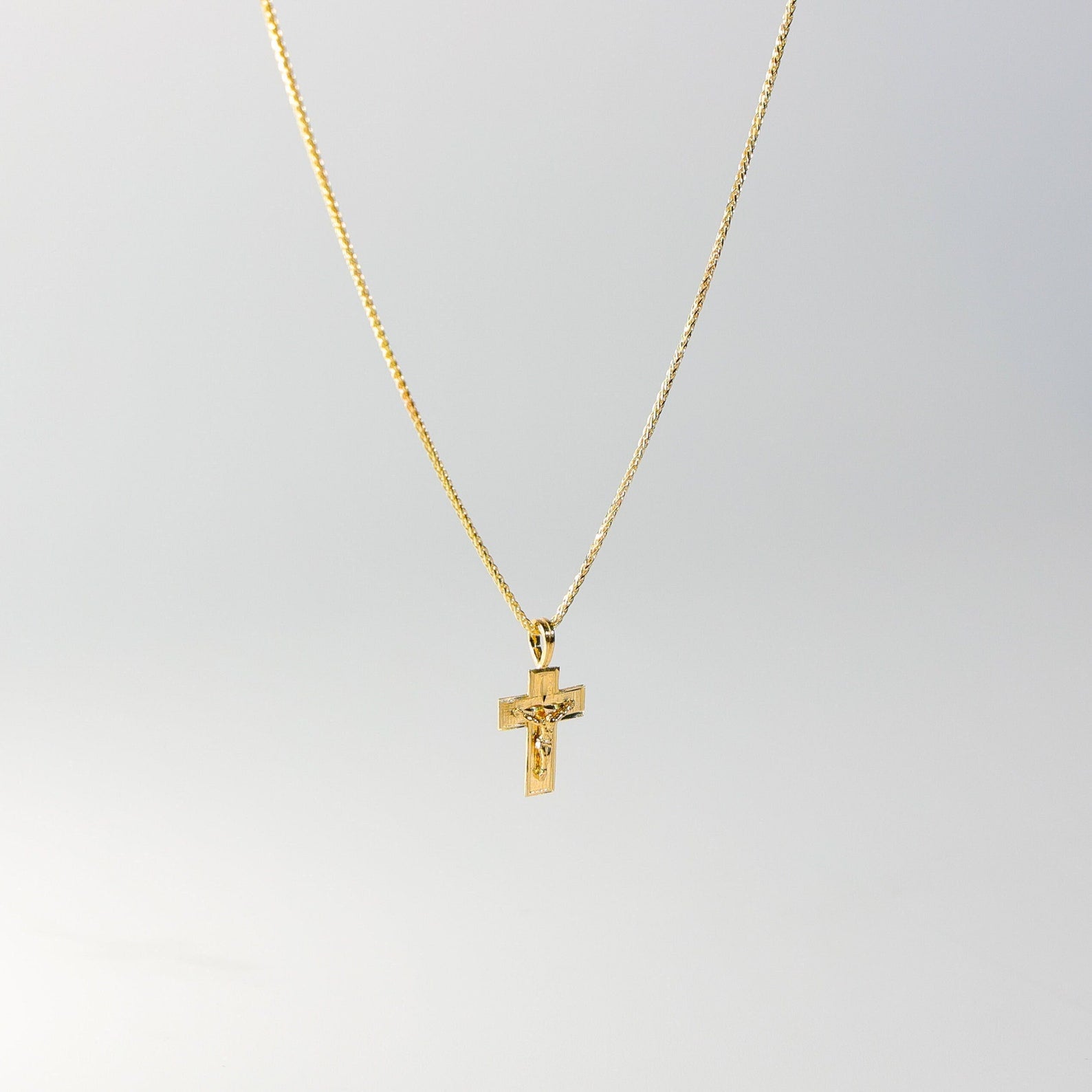 Gold Religious Crucifix Cross Pendant Model-2202 - Charlie & Co. Jewelry