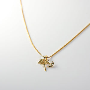 Gold Faith, Hope, Charity Pendant Model-462 - Charlie & Co. Jewelry